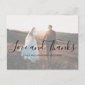 Moderne foto Elegant Wedding Briefkaart (Voorkant)