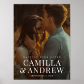 Moderne foto Elegant Wedding Poster (Voorkant)