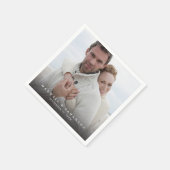 Moderne foto Elegante bruiloft servetten (Hoek)