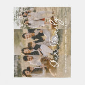 Moderne foto Elegante familie Script Collage Fleece Deken (Voorkant)