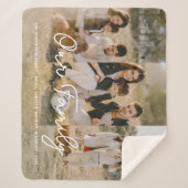 Moderne foto Elegante familie Script Collage Sherpa Deken (Voorkant)