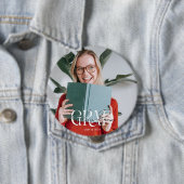 Moderne foto en handtekening Afstuderen Ronde Button 4,0 Cm (In situ)