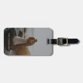 Moderne foto en naam bagagelabel (Voorkant horizontaal)