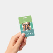 Moderne foto en naam Personeels ID Badge (Handheld)
