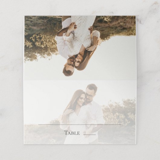 Moderne foto en overlay bruiloft (Buitenkant ongevouwen)