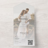 Moderne foto en overlay bruiloft all in one uitnodiging (Binnen)