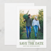 Moderne foto en Typografie Wedding Save The Date (Voorkant / Achterkant)