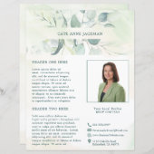 Moderne foto Eucalyptus Elegante rustieke Flyer (Voorkant / Achterkant)