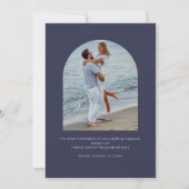 Moderne foto Florida Beach bruiloft Save The Date (Achterkant)