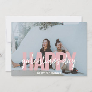 Moderne Foto Galentines Day Feestdagenkaart