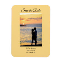 Moderne foto geel oranje Save The Date