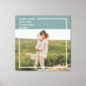 Moderne foto Groene familie — liefdevol cadeau Canvas Afdruk (Voorkant)