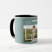 Moderne foto Groene familie — liefdevol cadeau Mok (Voorkant links)