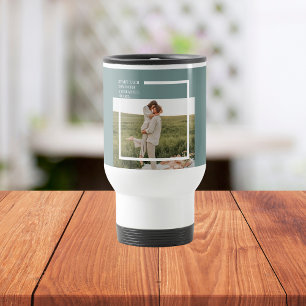 Moderne foto Groene familie — liefdevol cadeau Reisbeker