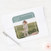 Moderne foto Groene familie — liefdevol cadeau Vierkante Sticker (Envelop)
