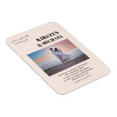 Moderne Foto Hochzeitskarte Einladung Magnet (Côté Droit)