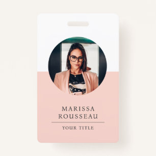Moderne foto ID badge minimalistische zakelijke QR