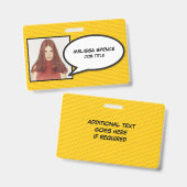 Moderne foto-ID Speech Bubble-id Badge (Voor- en achterkant)