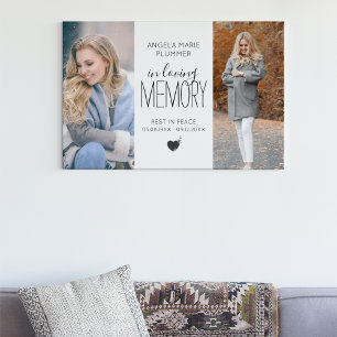 Moderne foto in liefdevol geheugen canvas afdruk