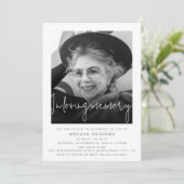 Moderne foto in liefdevolle herinnering kaart (Staand voorkant)