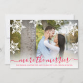 Moderne foto-kerstbriefkaart voor zwangerschap aankondiging (Voorkant)