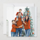 Moderne foto-kerstfeestkaart feestdagenkaart (Achterkant)