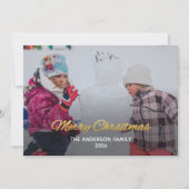Moderne foto-kerstfeestkaart kaart (Voorkant)