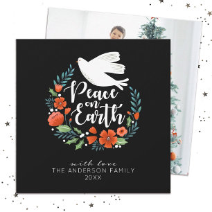 Moderne foto kerstkaart met kerstwensen