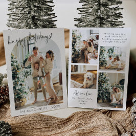 Moderne foto-kerstkaart voor vakantie kaart