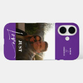 Moderne foto kleurrijk Paarse Case-Mate iPhone Case (Achterkant (horizontaal))