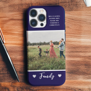 Moderne foto Kleurrijke Marine Blauw iPhone 16 Hoesje