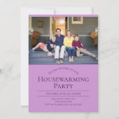 Moderne foto lavender Paars Housewarming Kaart (Voorkant)