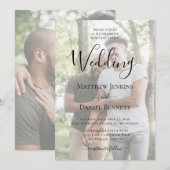 Moderne foto LGBTQ Bruiloft Kaart (Voorkant / Achterkant)