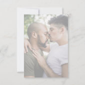 Moderne foto LGBTQ QR Code RSVP Kaartje (Achterkant)