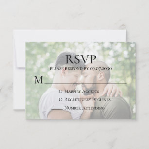 Moderne Foto LGBTQ RSVP Kaartje