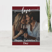 Moderne foto-liefdesscript Valentijnsdag Kaart (Voorkant)
