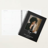 Moderne foto Logo Minimalistische Black Business Planner (Display)