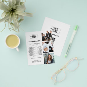 Moderne Foto Logo QR Wit Bedrijf Flyer