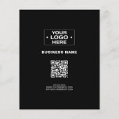 Moderne Foto Logo QR Zwart Zakelijk Flyer (Achterkant)