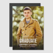 Moderne foto Magnetische Graduation Aankondigingen (Voorkant / Achterkant)