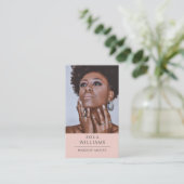 Moderne foto make-up artiest visitekaartje (Staand voorkant)