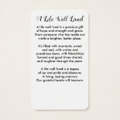 Moderne foto Memorial Funeral Prayer Kaart (Achterkant)