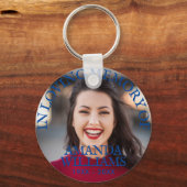 Moderne foto Memorial Keepsakes in Loving Memory Sleutelhanger (Voorkant)
