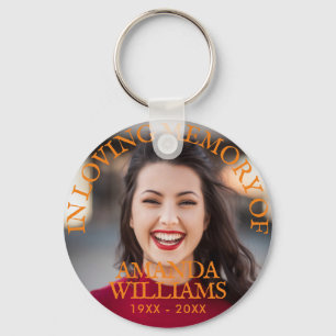 Moderne foto Memorial Keepsakes in Loving Memory Sleutelhanger