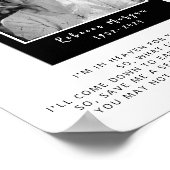 Moderne foto Memorial Saving a Seat Bruiloft teken Poster (Hoek)