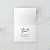 Moderne foto met handschrift bruiloft Bedankt (Binnen)