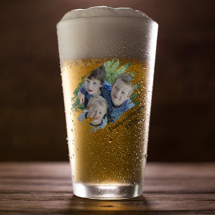 Moderne foto met kraseffect Persoonlijke bier Glas