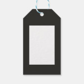 Moderne  foto met minimale kerstmis cadeaulabel (Achterkant)