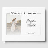 Moderne foto met overlay bruiloft gastenboek (Voorkant)