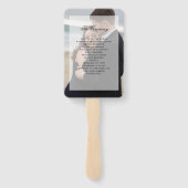 Moderne foto met overlay bruiloft handwaaier (Achterkant)